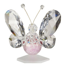Italian Crystal and Murano White Butterfly Figurine