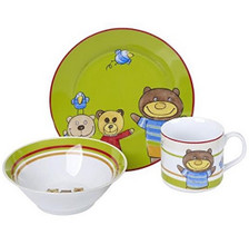 Children Dinnerware Set Porcelain Teddy Bear