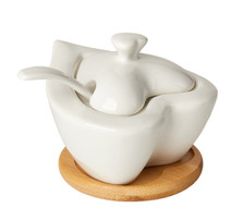 Sugar Holder White Porcelain Bamboo Sugar Holder White Porcelain Bamboo