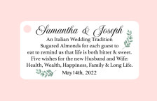 Sugared Almonds Favor Tags  Sugared Almonds Favor Tags