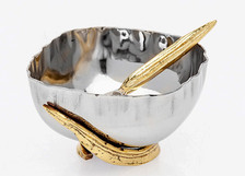 Salt Dish Crumpled Leaf with Spoon Salt Dish Crumpled Leaf with Spoon