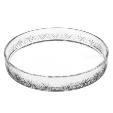 Crystal Round Platter - Elegant Party Server Crystal Round Platter - Elegant Party Server