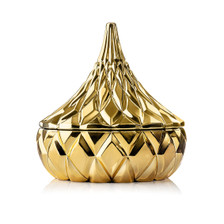 A gold Hershey kiss candy box perfect for a wedding and bridal shower