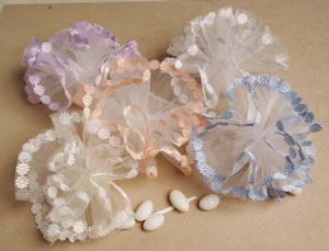 Organza Round Daisy Edge Tulle 25 pc bag