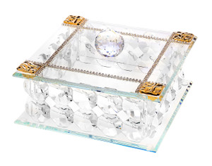 Crystal Jewelry Box 18KT Gold PLT. Made Of 100% Swarovski Crystal