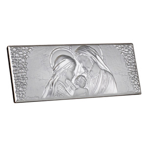 Silver Holy Family Religious Icon