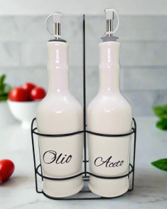 Oil and Vinegar Ceramic Cruet Set