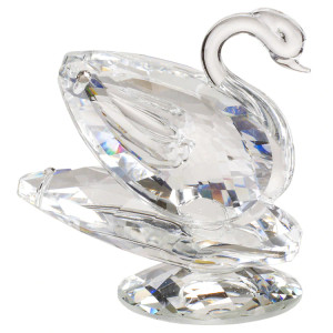 Italian Crystal Swan Figurine