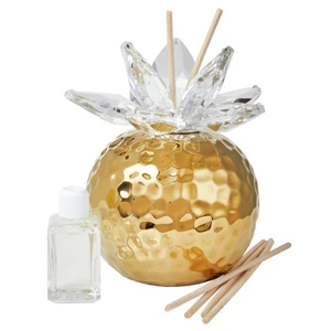 Decorative Aroma Diffuser Gold Crystal Lotus Top Wedding Favor