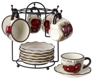 Cucina italiana Espresso set white