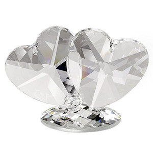 Crystal Double Hearts figurine