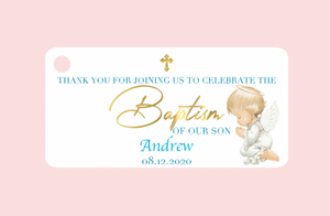  Baptism / Christening Favor Tags Bigliettini Boy