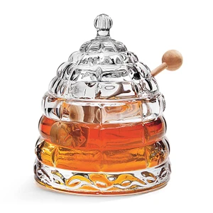 Crystal Beehive Honey Jar