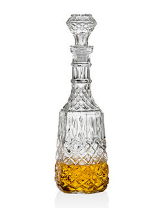 Elegant crystal wine decanter with a clear glass top, perfect for wedding favors and bridal showers.