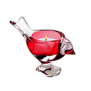 Red crystal bird candle holder wedding favor small votive decor gift