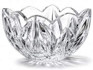 Clear crystal serving bowl for wedding favors, bridal shower gifts, and home décor