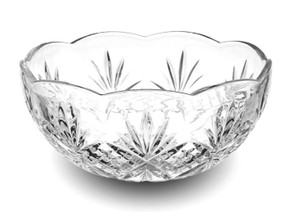 A Crystal serving bowl, scallop for wedding favors, and bridal showers