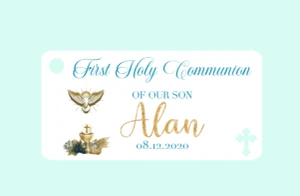 First Holy Communion Of Our Son Favor Tags