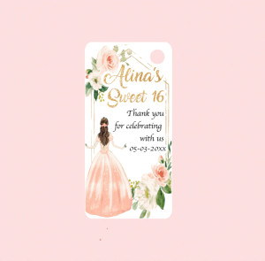 Sweet 16th and Quinceañera Bigliettini Tags