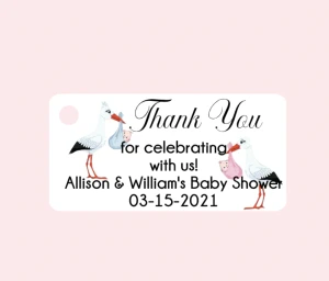 Baby Shower Favor Tags  Hugs ans Kisses