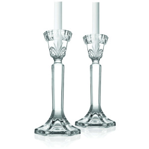 A set of crystal Tapered Candlestick Set