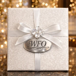 Elegant Favor Wrap & Ribbon with Crystal Accent