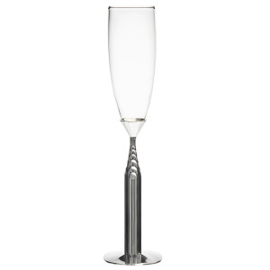 Landmark Big Ben Champagne Flute – Elegant Metal Base Glass