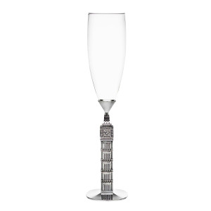 Big Ben Landmark Crystal Flute Glass – Elegant London Design