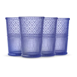 Claro Blue Acrylic Tumblers – Set of 4 for Wedding & Bridal Shower