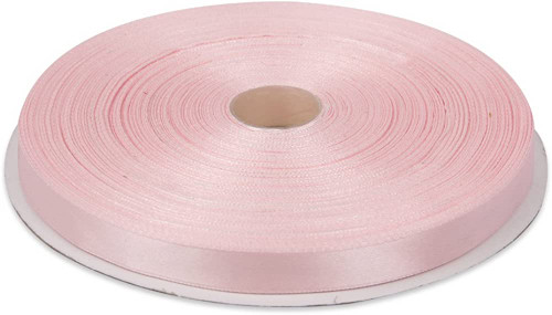 Satin Ribbon White Single Face 1/2 inch 100 Yards