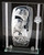 Holy Family Icon Tabletop Swarovski Crystal Flower Silver Argento