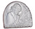 Italian 925 Silver Praying Jesus Religious Icon