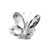 Italian Crystal and Murano White Butterfly