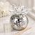 Luxury silver reed diffuser with crystal lotus top for wedding guest gifts