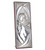 Italian Sterling Silver Rectangle Mother & Child Religious Icon On Chery-wood Back