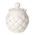 Sugar Bowl Ceramic with Rhinestones Ivory