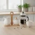 Sugar and Creamer Set White On Bamboo