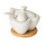 Sugar Holder White Porcelain Bambo