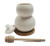 Honey Jar And Dripper White Porcelain