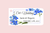 Wedding Favor Tags Blue Flowers