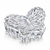 Clear crystal butterfly decorative dish with sparkling faceted glass design and elegant wedding favor presentation
