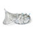 Elegant Glass Candy Dish with Hershey Kisses for Wedding Favors and Bridal Showers