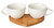 White porcelain espresso cups set of 2 on bamboo heart tray, elegant wedding favor gift for guests