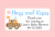Baby Shower Favor Tags Hugs ans Kisses
