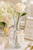 Crystal Bud Vase Wedding Favor – Clear Cut Glass Vase 8.39” for Bridal Shower Centerpieces