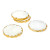 Round Coasters Marble Gold Edge Set of 4