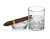 Cigar Whiskey Glass Set - Old Fashioned Whiskey Glass and Cigar Holder Bar Set