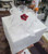 White Ruffle White Satin Edge