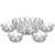 Elegant crystal leaf bowl set, perfect for serving and as a stunning wedding favor.