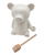 A cute white bear with a wooden stick, embodying warmth and charm for memorable moments and sweet treats at any event.